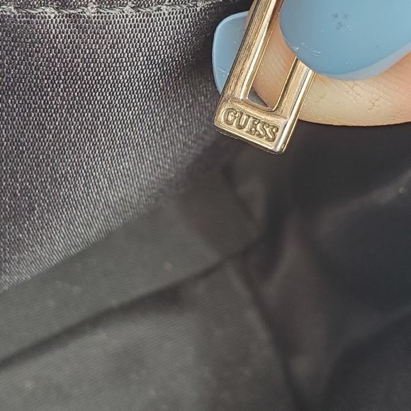 GUESS Portocall Mini Brown Alligator Embossed Baguette Handbag - Picture 10 of 16